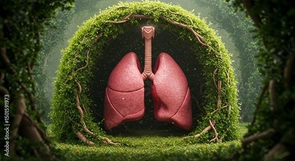 Fototapeta Lungs in a Lush Forest: A Breath of Fresh Air