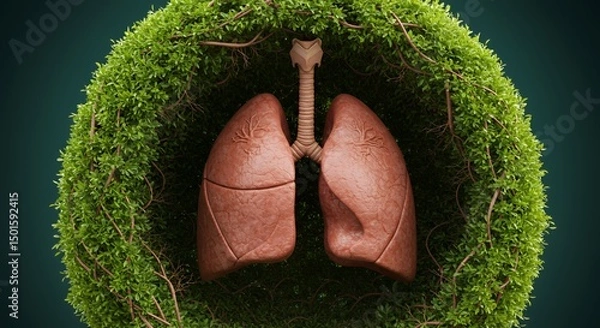 Fototapeta Lungs and Nature: A Symbiotic Relationship
