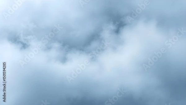 Fototapeta Sky with Soft Clouds,Light Fog in Blue Sky, Soft Cloudy Sky Texture