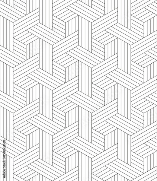 Fototapeta Vector seamless texture. Modern geometric background with hexagons.