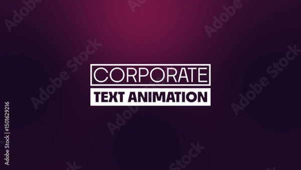 Obraz Corporate Text Animation