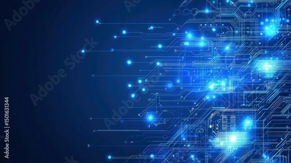 Fototapeta Abstract digital circuit design.