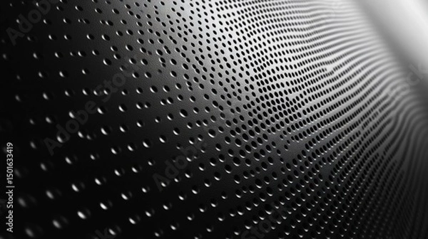 Obraz Abstract Perforated Black Surface Texture Background