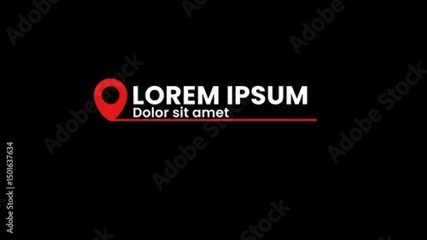 Obraz Modern Location Pop Up Lower Third