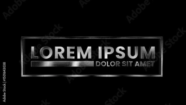 Obraz Shiny Metal Text & Title Intro