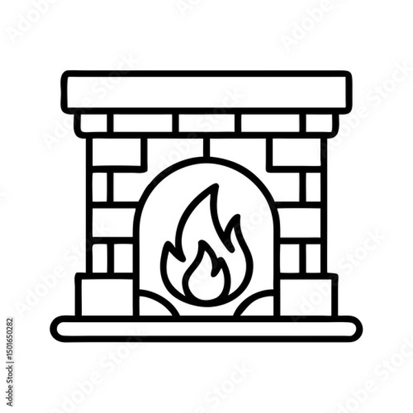Obraz Backyard firepit outdoor features line icon set Vector of kitchen, patio, fireplace, chimenea, pizza oven, firewood, propane tank, thin linear illustration.