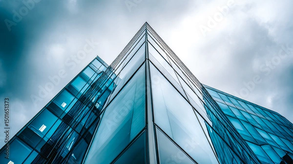 Fototapeta Building avec façade en verre