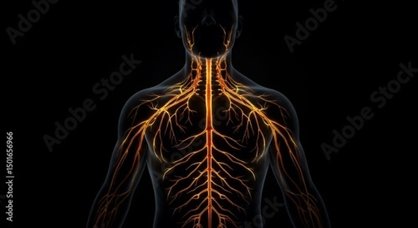 Obraz Human Anatomy: Nervous System Visualization