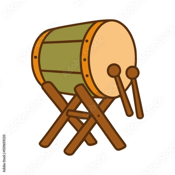 Obraz Bedug Drum A Traditional Indonesian Percussion Instrument