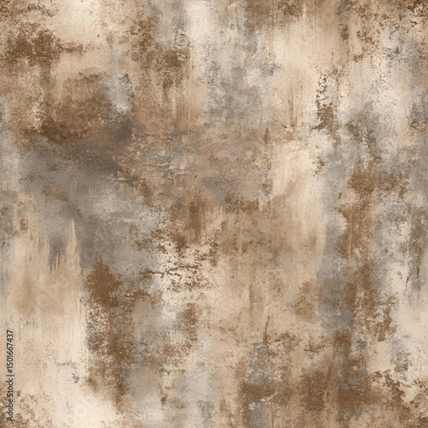 Obraz Earthy taupe texture with an uneven grunge pattern that creates a vintage and distressed visual.
