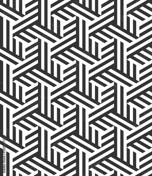 Fototapeta Vector seamless texture. Modern geometric pattern with hexagons.