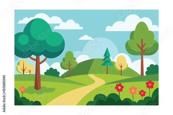 Obraz landscape with trees