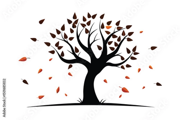 Fototapeta abstract tree with hearts