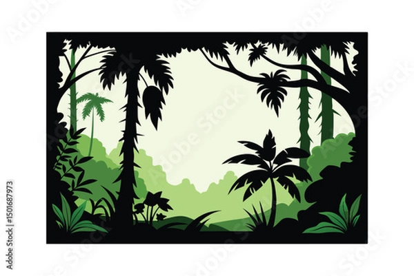 Obraz palm tree frame
