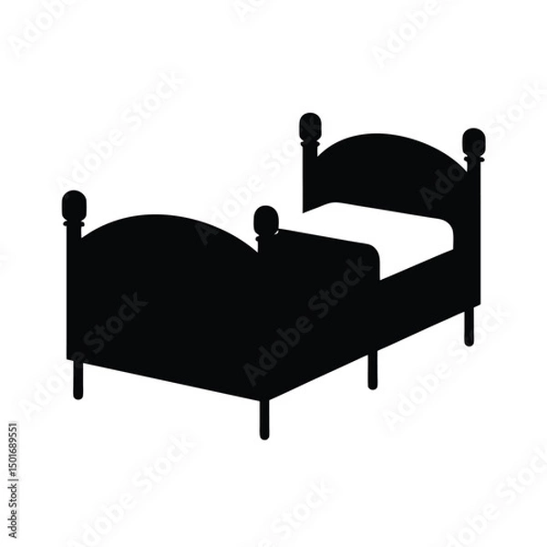 Obraz bed in a white