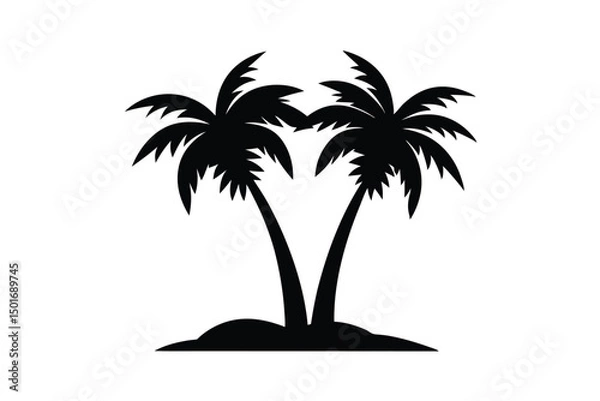 Obraz palm tree silhouette