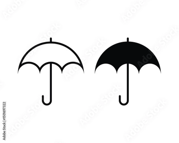 Fototapeta Umbrella icon. Umbrella isolated on White background