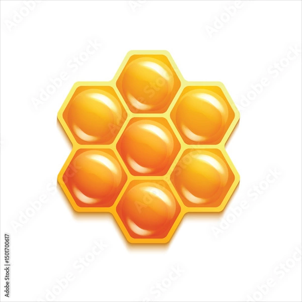 Obraz Honeycomb isolated on white background