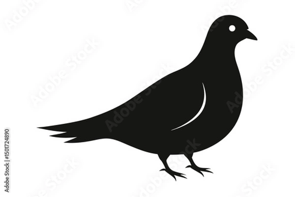 Fototapeta pigeon silhouette vector