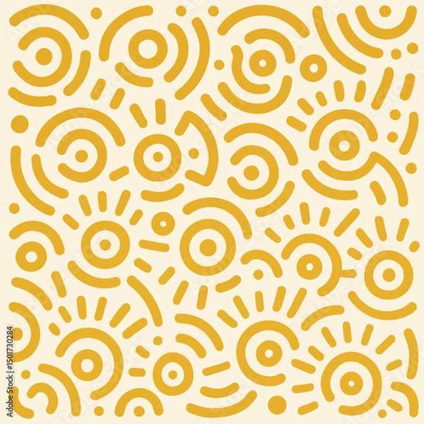 Obraz Fun doodle seamless pattern. Creative minimalist style art background for children or trendy design with basic shapes. Simple childish scribble backdrop.
