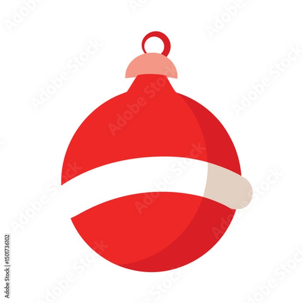 Fototapeta red christmas ball