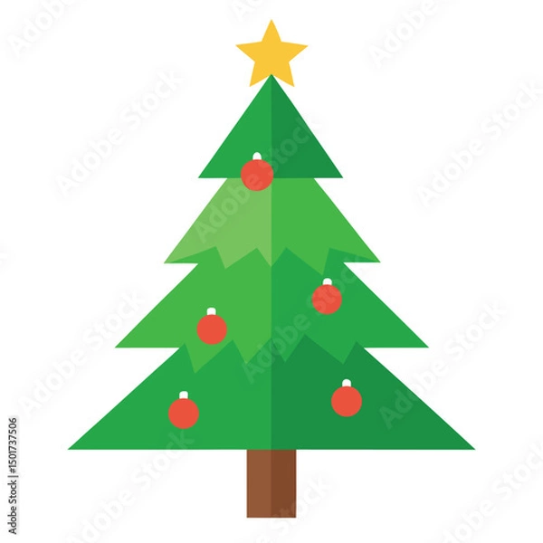 Fototapeta christmas tree vector illustration
