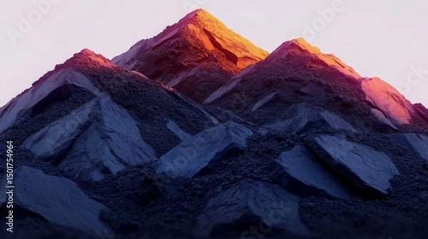 Obraz sunset in the mountains