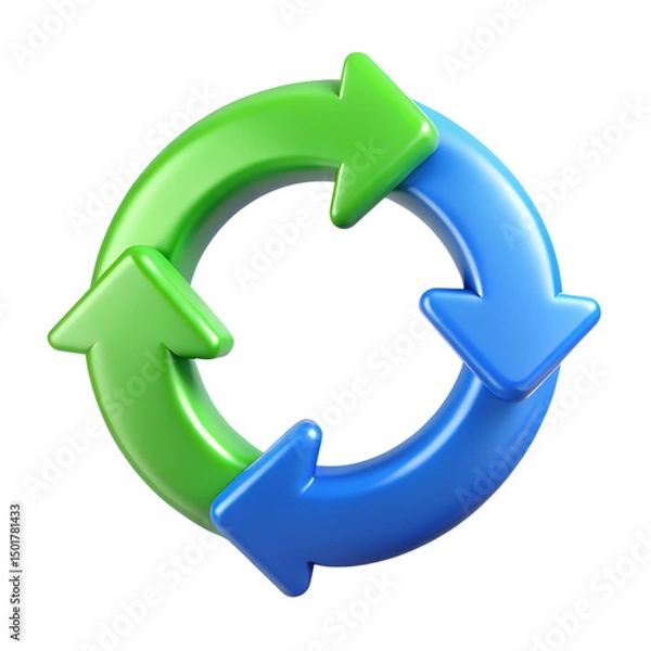 Fototapeta 3d recycle symbol