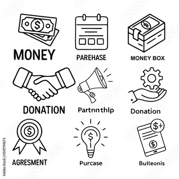 Obraz SEO Optimisation set of web icons in line style. Search Engine Optimization. Business, traffic, optimization, target. Search Engine and Marketing icons for web and mobile app. Vector illustration