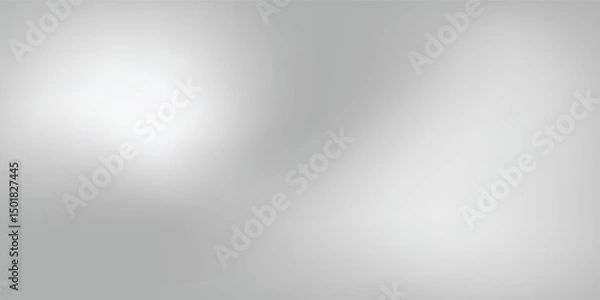 Fototapeta Silver foil background with metal mirror texture. Chrome gradient surface with light gloss simple abstrac arts modern