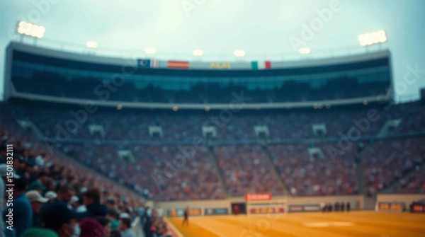 Obraz Blurred stadium crowd at a sporting event