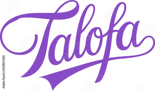 Fototapeta Talofa Handwritten Script.