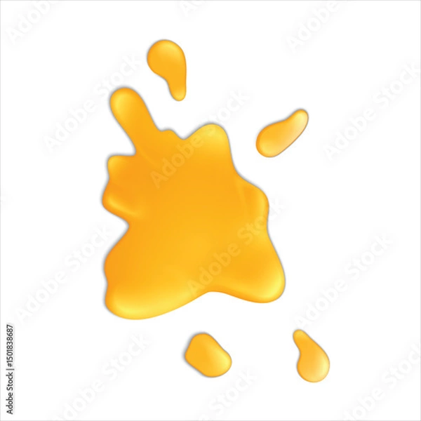 Obraz Melted honey dripping with seamless texture isolated on white background