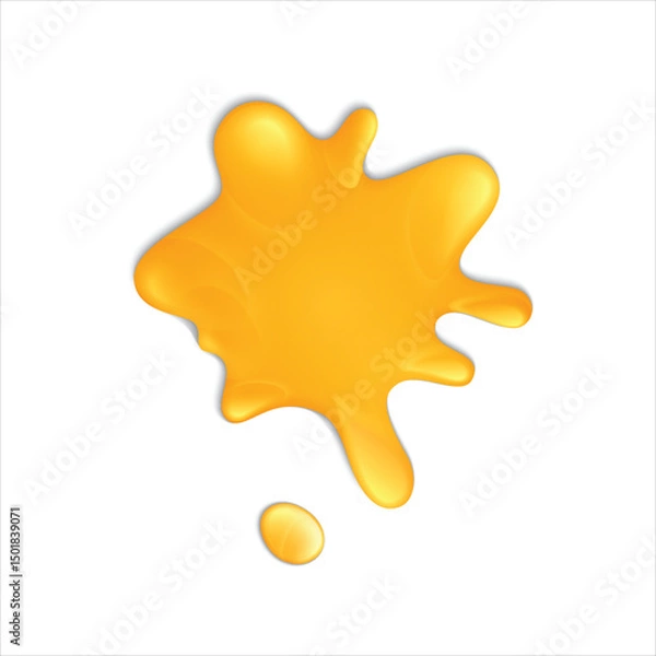 Obraz Melted honey dripping with seamless texture isolated on white background