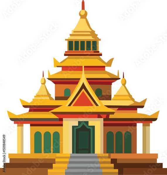 Obraz Golden Temple Illustration