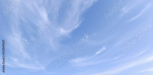 Fototapeta a tranquil scene with cirrus clouds wispy