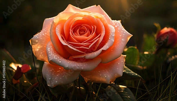 Obraz red rose in a garden