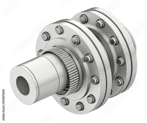 Fototapeta Coupling png mechanical shaft coupling png torque transmission joint png industrial connector part png machine component png power transfer device png transparent background image