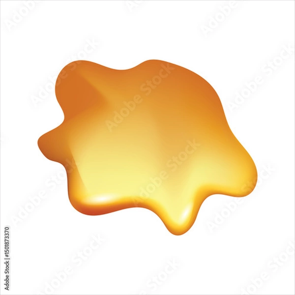 Obraz Melted honey dripping with seamless texture isolated on white background