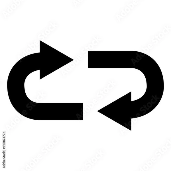 Obraz Horizontal recycle arrow