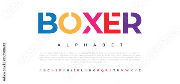 Obraz Boxer  premium luxury elegant alphabet letters and numbers. Elegant wedding typography classic serif font decorative vintage retro. Creative vector illustration 