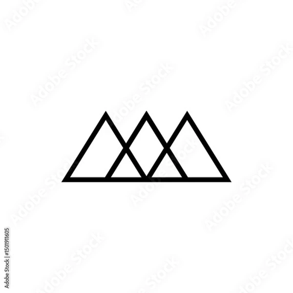 Obraz Abstract shape icon logo flat vector design