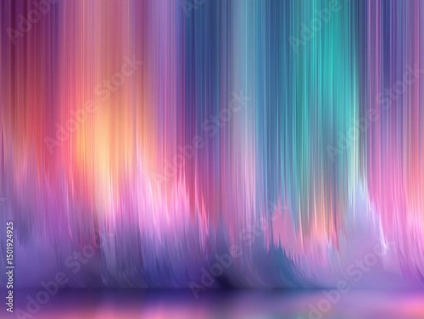 Fototapeta stunning piece of digital art characterized by its abstract and vibrant design. It features a vertical gradient composition with smooth, flowing textures and glowing colors