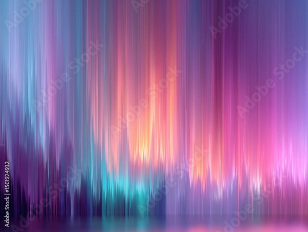 Fototapeta stunning piece of digital art characterized by its abstract and vibrant design. It features a vertical gradient composition with smooth, flowing textures and glowing colors