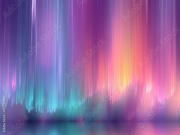 Fototapeta stunning piece of digital art characterized by its abstract and vibrant design. It features a vertical gradient composition with smooth, flowing textures and glowing colors