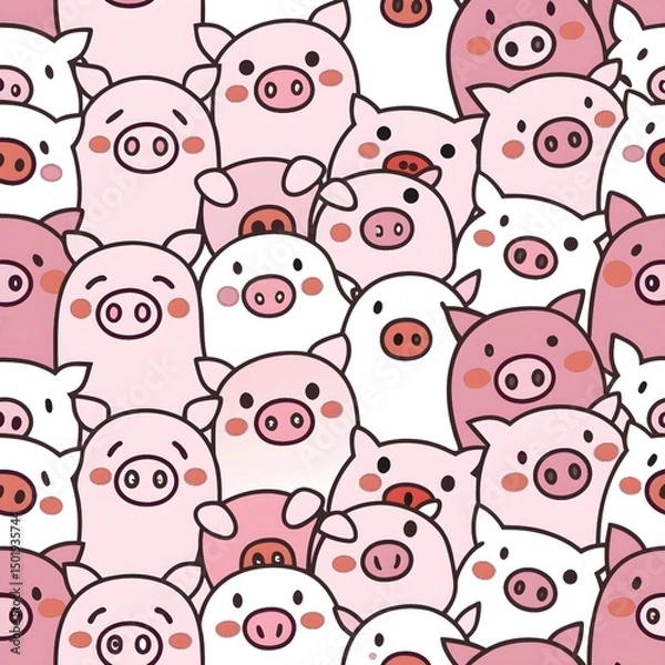 Fototapeta seamless pattern with cats