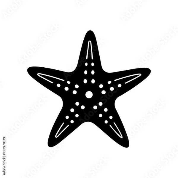 Obraz common starfish or sea star fish marine life flat vector art