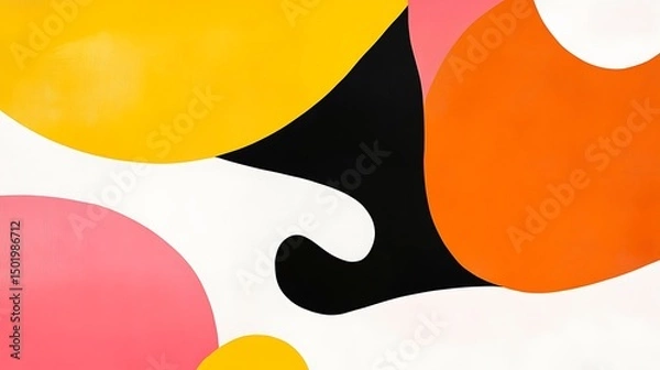 Fototapeta Abstract design with flowing shapes and vibrant colors.