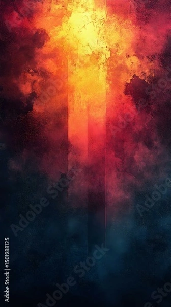 Obraz Dynamic abstract background featuring vibrant orange and red hues blending into darker tones, creating a visually striking texture perfect for design.