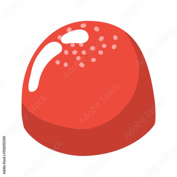 Fototapeta Red gumdrop candy icon. Vector